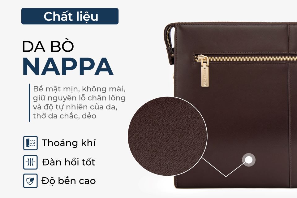 clutch dung tai lieu a4 da bo nappa cl05-30