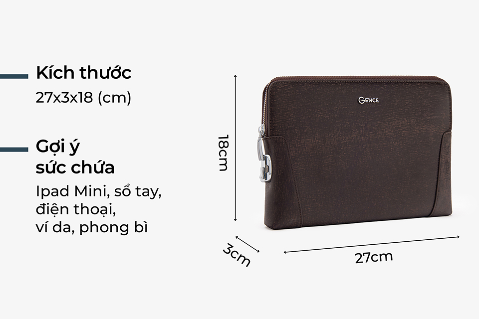 clutch cầm tay nam da bò sanffiano chà nậu ck11-21