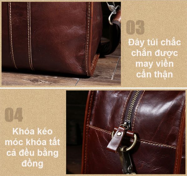 Túi Xách Du Lịch Thời Trang Da Thật DL05 -9