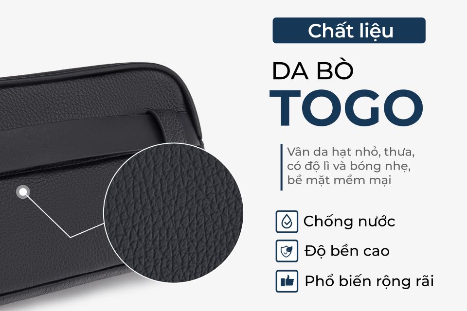 clutch cam tay deo cheo da bo van togo cao cap rb08-3