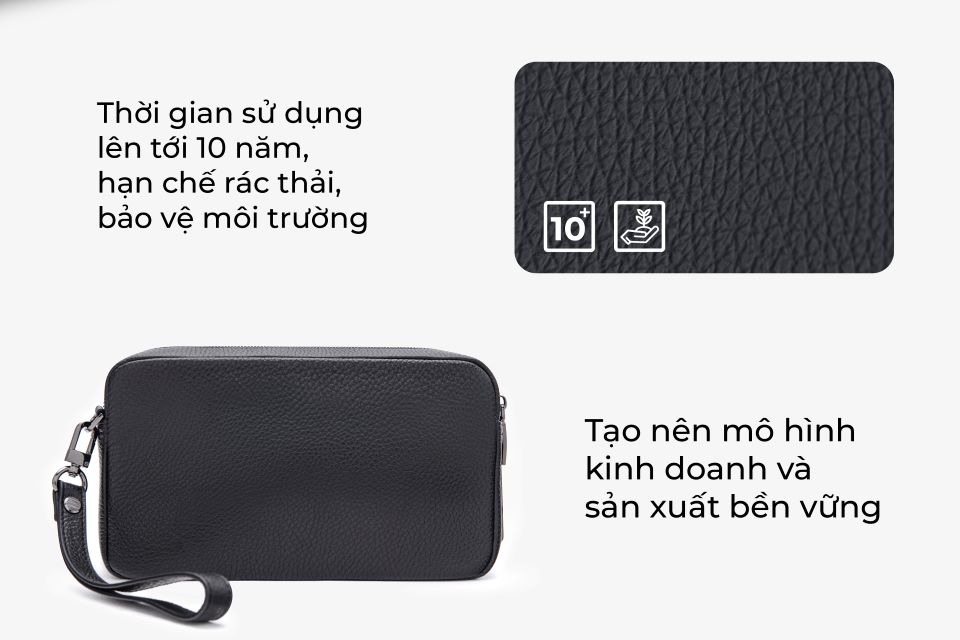 clutch cam tay deo cheo da bo van togo cao cap rb08-8