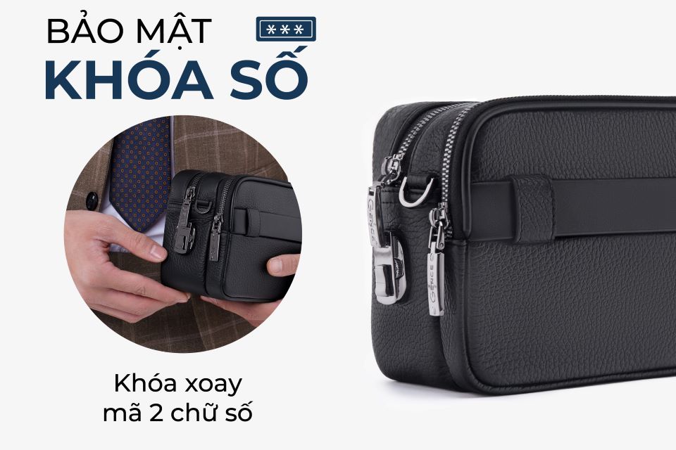 clutch cam tay deo cheo da bo van togo cao cap rb08-9