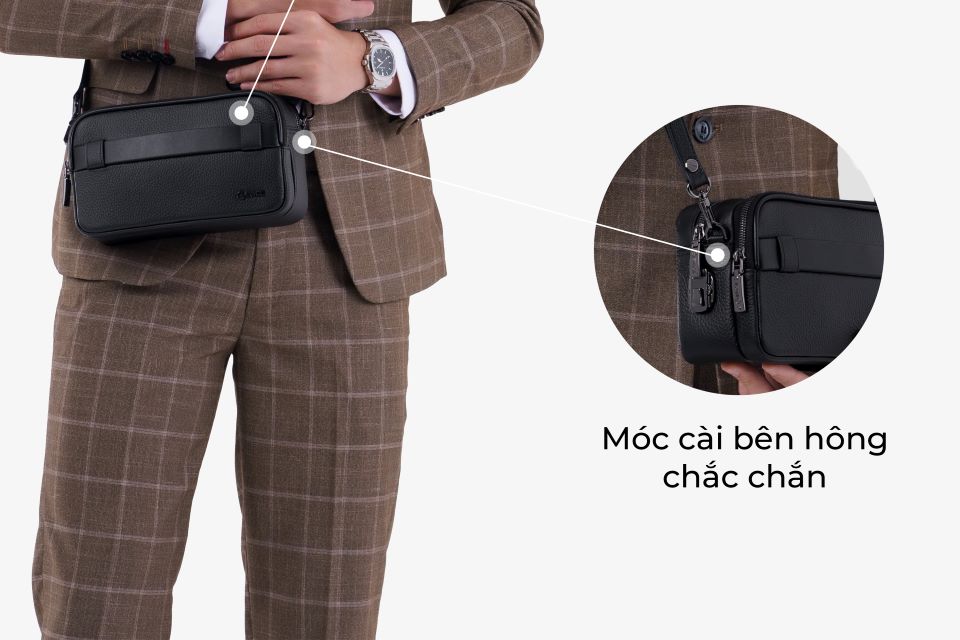 clutch cam tay deo cheo da bo van togo cao cap rb08-6