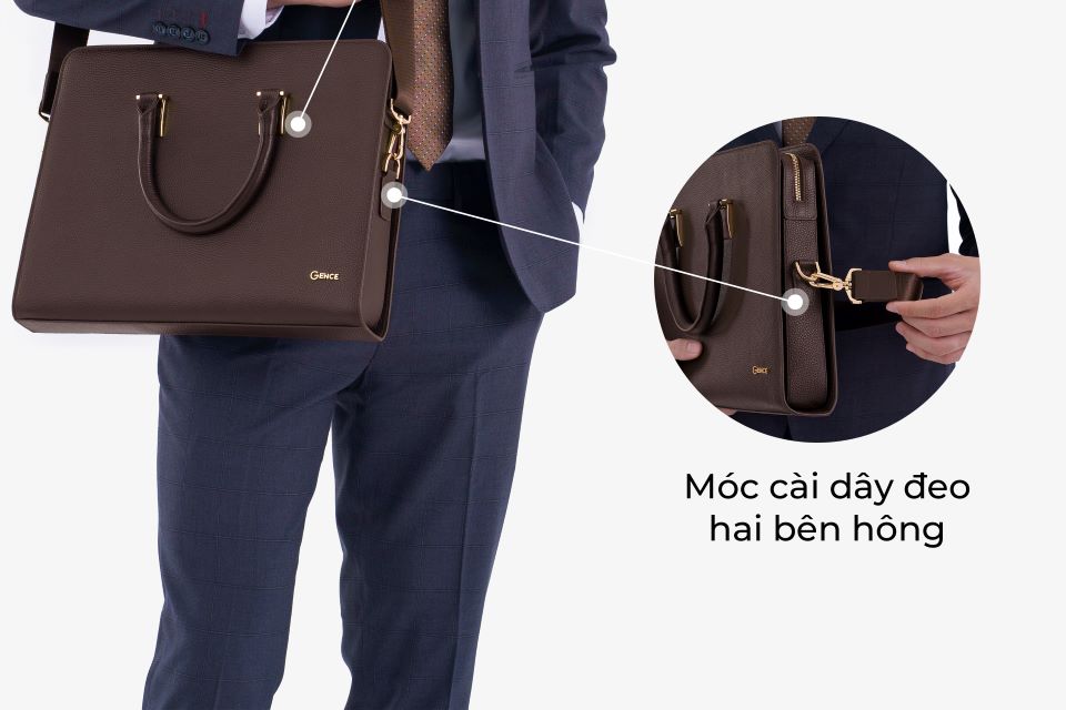 Túi xách nam công sở khóa số Gence da Mill CTS13-20