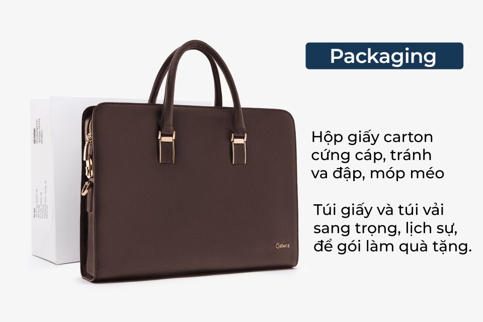 Túi xách nam công sở khóa số Gence da Mill CTS13-23