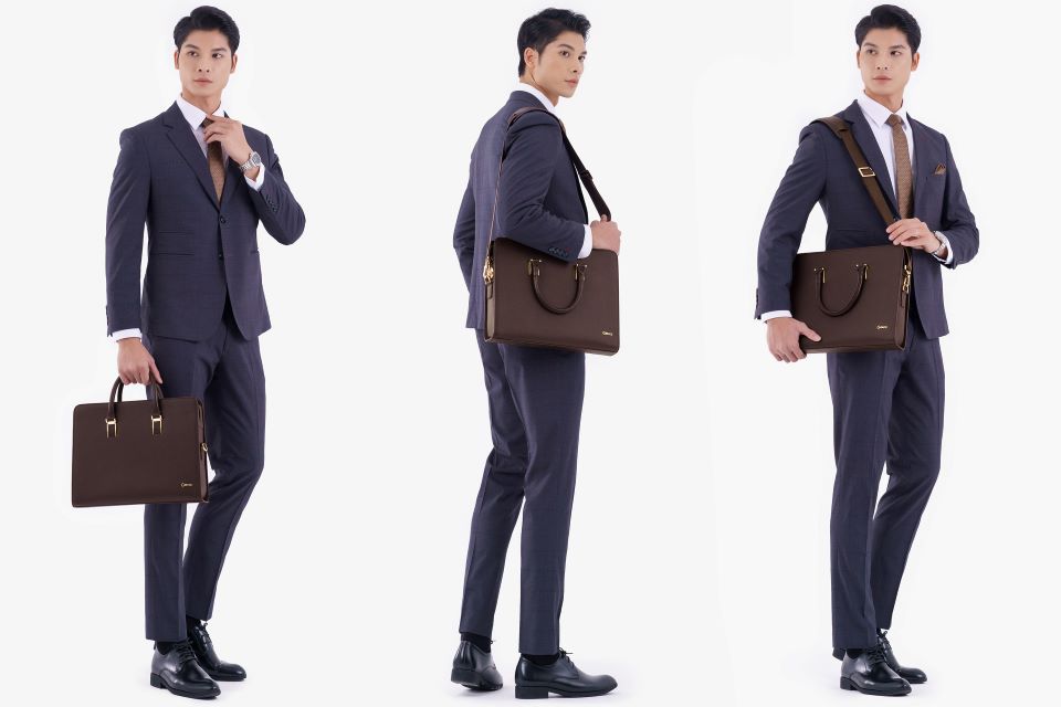Túi xách nam công sở khóa số Gence da Mill CTS13-24